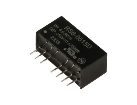 Przetwornica DC/DC, 6W, Uwej: 4,5...9VDC, Uwyj: 15VDC, Uwyj 2: -15VDC, 0,2A, THT, RS6-0515D