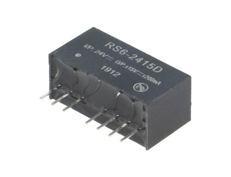 Przetwornica DC/DC, 6W, Uwej: 18...36VDC, Uwyj: 15VDC, Uwyj 2: -15VDC, 0,2A, THT, RS6-2415D