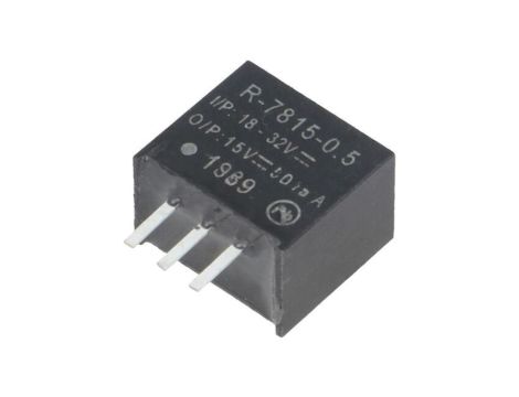 Przetwornica DC/DC, 7,5W, Uwej: 18...32VDC, Uwyj: 15VDC, 0,5A, PCB, R-7815-0.5