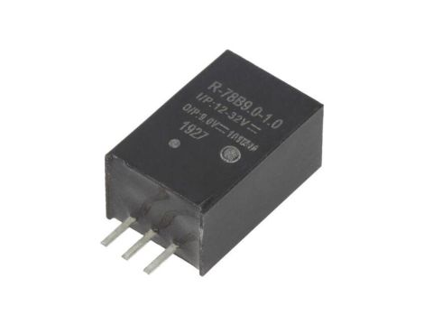 Przetwornica DC/DC, 9W, Uwej: 12...32VDC, Uwyj: 9VDC, 1A, PCB, R-78B9.0-1.0