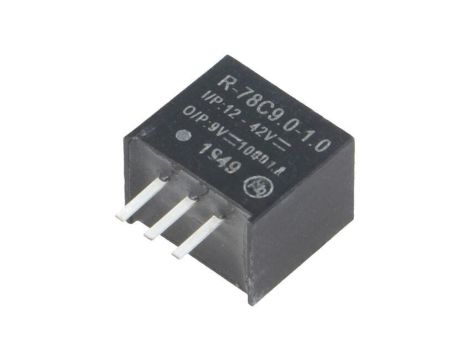 Przetwornica DC/DC, 9W, Uwej: 12...42VDC, Uwyj: 9VDC, 1A, PCB, R-78C9.0-1.0
