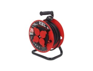 Przedłużacz sieciowy na bębnie, H05RR-F, 3G1,5mm2, 20m, guma, czarny, 16A W-97784