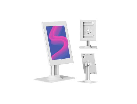 Uchwyt reklamowy do tabletu Maclean, z blokadą. 12.4-13, iPad Air/ Pro, Samsung Tab S10+/S9+/S8+/S7+, 257x350x22mm, MC-958 W