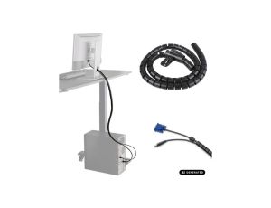 Organizator/maskownica kabli Maclean, 15mm x 1000mm, czarna, MCTV-898 B