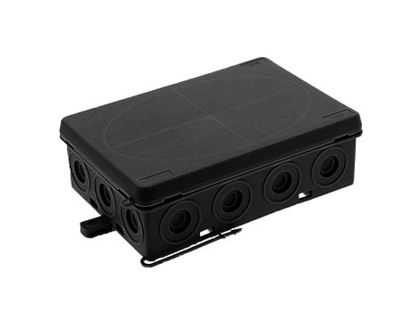 Puszka hermetyczna n/t E14 125X85X43mm pusta IP55 bezhalogenowa czarny 0299-02