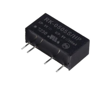 Przetwornica DC/DC, 1W, Uwyj: 5V DC, Iwyj: 0,2A, THT, RK-0505S/HP