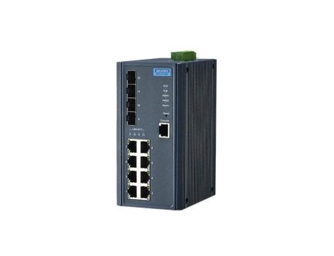 8FE + 4SFP zarządzalny Switch Ethernet z szerokim zakresem temperatury pracy EKI-7712E-4FI-BE