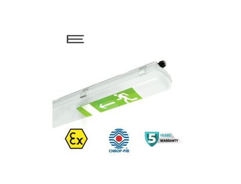 Certyfikowana awaryjna oprawa LED przeciwwybuchowa PRIMA LED Ex ATEX CNBOP do stref 2 i 22 (gazy i pyły) 7W 440lm 4000K 60cm