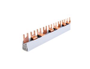Szyna łączeniowa widełkowa MCB typ T 3-biegunowa 10mm2 63A na 57 modułów 1 m MOREK