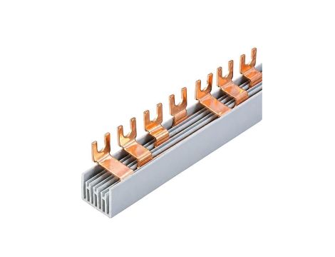 Szyna łączeniowa widełkowa MCB typ T 4x2-biegunowa 10mm2 63A na 54 moduły 1 m MOREK