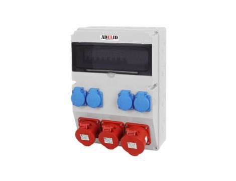 ROZDZIELNICA ROZDZIELNIA BUDOWLANA ELEKTRYCZNA 1X 32A 5P 2X 16A 5P 4X 230V RSP124C114