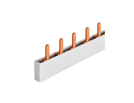 Szyna łączeniowa sztyftowa QuickBar typ E 4-biegunowa 16mm2 63A na 12 modułów 210 mm MOREK