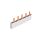 Szyna łączeniowa sztyftowa QuickBar typ E 4x2-biegunowa 16mm2 63A na 12 modułów 210 mm MOREK