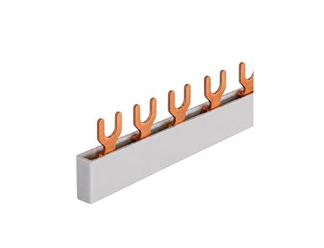 Szyna łączeniowa widełkowa QuickBar typ E 1-biegunowa 10mm2 63A na 15 modułów 267 mm MOREK