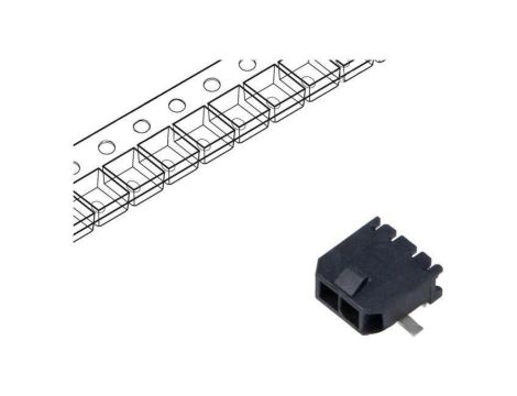 Złącze przewód-płytka, gniazdo, męskie, PIN: 2, Micro-Fit 3.0, 3mm 43650-0214