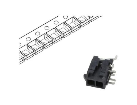 Złącze przewód-płytka, gniazdo, męskie, PIN: 2, Micro-Fit 3.0 43045-0206