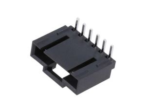 Złącze przewód-płytka, gniazdo, męskie, PIN: 6, SL, kątowe 90, THT 70553-0040