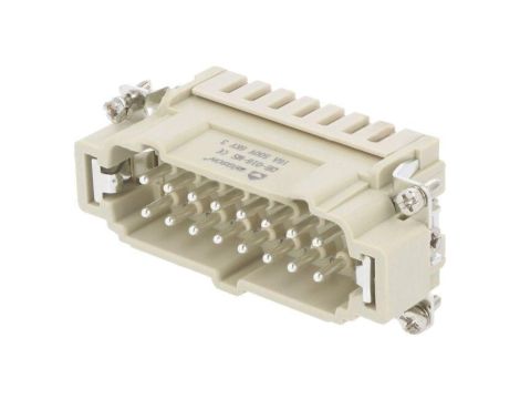 Złącze HDC wkładka stykowa męskie DE PIN: 16 16+PE UL94V-0 DE-016-MS