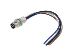 Złącze M8 męskie PIN: 5 3A 30V IP65 IP67 proste na panel SD-M8B-05P-MM-SH7B10-00A(H)