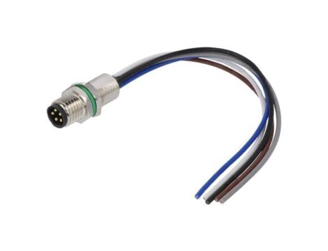 Złącze M8 męskie PIN: 5 3A 30V IP65 IP67 proste na panel SD-M8B-05P-MM-SH7B10-00A(H)