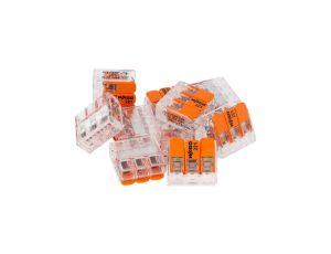 Szybkozłączka 3x 0,5-6,0mm2 uniwersalna (na drut / na linkę) 450V/41A ORYGINALNA woreczek 10szt. 221-613