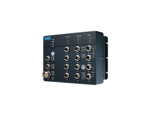 EN50155, M12 8-port FastEthernet PoE + 4-port GigabitEthernet Bypass, Zarządzalny Ethernet Switch EKI-9512E-4GMPW-AE