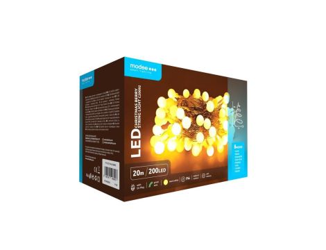 Lampki Kulki Modee 20m 200LED barwa ciepła ML-C20092