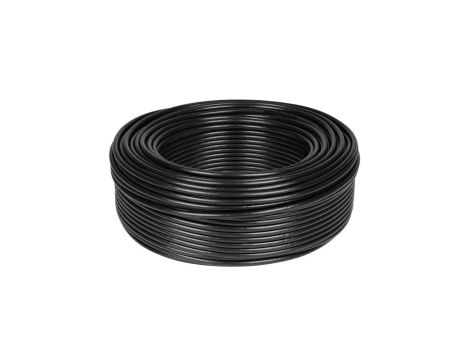 Kabel koncentryczny 50ohm RF-7 FLEX Dual-Shield 1,85/5,0/7,3mm Cu (oplot Cu 80) antenowy zewnętrzny czarny SATEC /100m/