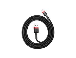 BASEUS Kabel USB 2.0 A / Lightning 8-pin (wtyk / wtyk) czarno-czerwony /2m/