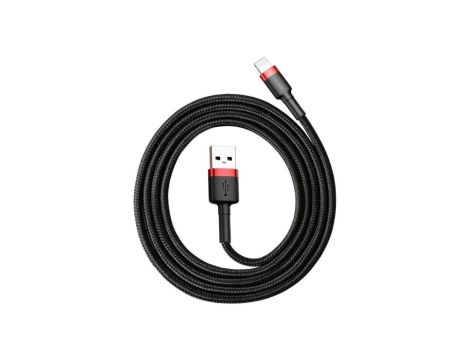 BASEUS Kabel USB 2.0 A / Lightning 8-pin (wtyk / wtyk) czarno-czerwony /1m/