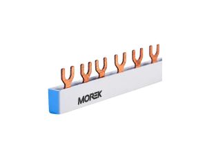 Szyna łączeniowa widełkowa QuickBar typ E 3-biegunowa 16mm2 63A na 6 modułów 102 mm MOREK