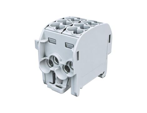 Blok rozdzielczy odgałęźny podwójny Al/Cu (max. 2x 25mm2) na szynę TH35 szary SCB 25-2 SIMBLOCK SIMET