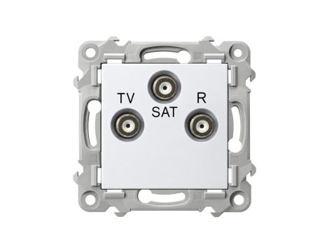 Gniazdo antenowe R-TV-SAT końcowe SZAFIR białe OSPEL GPA-ZS/m/00