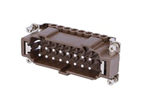 Złącze: HDC męskie 180 C 16A 500V 16+PE rozmiar 77.27 CNEM 16 RY