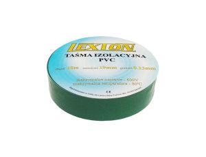 Taśma izolacyjna PVC 19mm x 25m LEXTON zielona