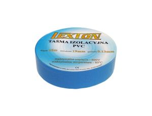 Taśma izolacyjna PVC 19mm x 25m LEXTON niebieska