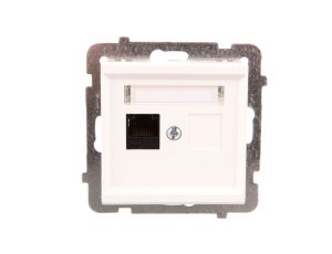 SONATA Gniazdo komputerowe pojedyncze RJ45 kat.6 ecru KRONE GPK-1R/K6/m/27