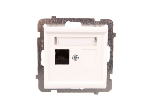 SONATA Gniazdo komputerowe pojedyncze RJ45 kat.6 ecru KRONE GPK-1R/K6/m/27
