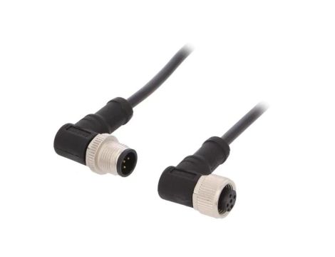 Kabel do czujników/automatyki 5-PIN M12-M12 1m wtyk wtyk M12A05MR-12AFR-SB001