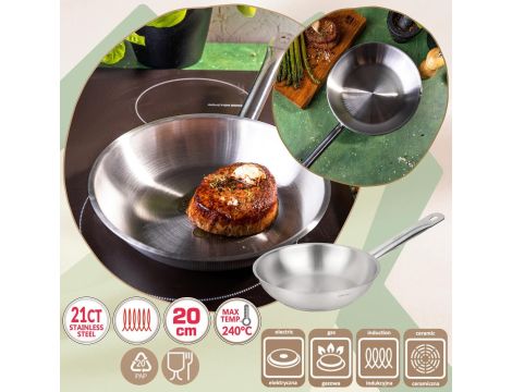 KINGHOFF PATELNIA GASTRONOMICZNA STAL NIERDZEWNA 20cm 21CT - 3
