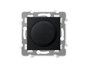 Ściemniacz naciskowo-obrotowy SZAFIR do obciążenia żarowego, halogenowego oraz LED czarny OSPEL ŁP-8ZL2/m/33