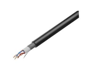 Przewód mikrofonowy, 2x2x0,22mm2, czarny, OFC, -1570C C287 BLACK