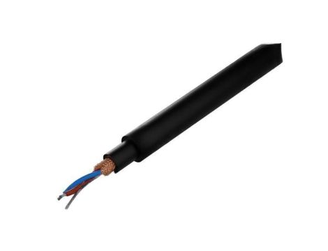 Przewód DMX, 2x0,22mm2, linka, 110, czarny, Żyła: OFC,posrebrzana C801