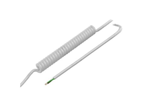 Przewód spiralny 3x0,35mm2, nieekranowany, PUR, biały, 300V, 1,5m SPT00140B