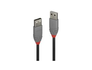 Kabel USB 2.0 typu A na A o długości 5 m, Anthra Line