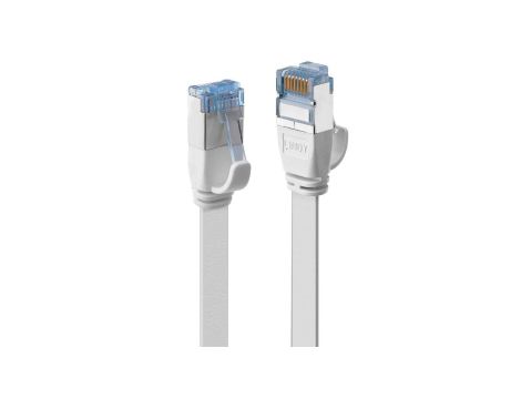 10-metrowy płaski kabel sieciowy kat. 6A U/FTP, biały