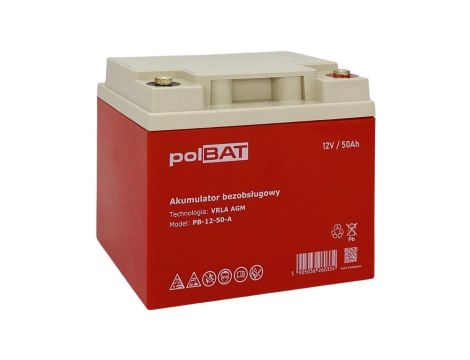 Akumulator AGM 12V 50Ah polBAT PB-12-50-A