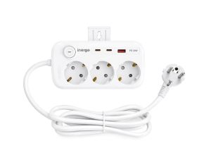 Przedłużacz INERGE 3-gniazdowy 2m ECS-0321PD-02-W