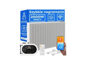 Grzejnik na podczerwień konwektorowy 2w1 MICA 2000 W WIFI szybkie grzanie