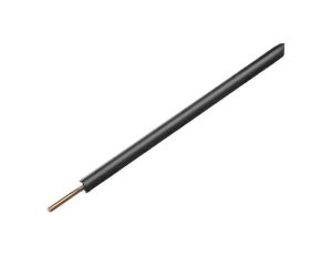 Przewód pomiarowy, 0,2mm2, drut, Cu, PVC, czarny, 60V, 1x0,2mm2, 10m 105-1